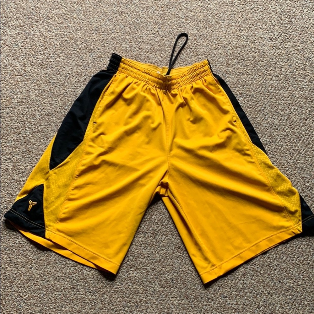 Nike Yellow and Black Athletic Shorts